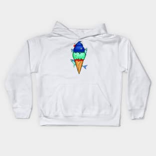 Ice Scream SHARK ATTACK! Kids Hoodie